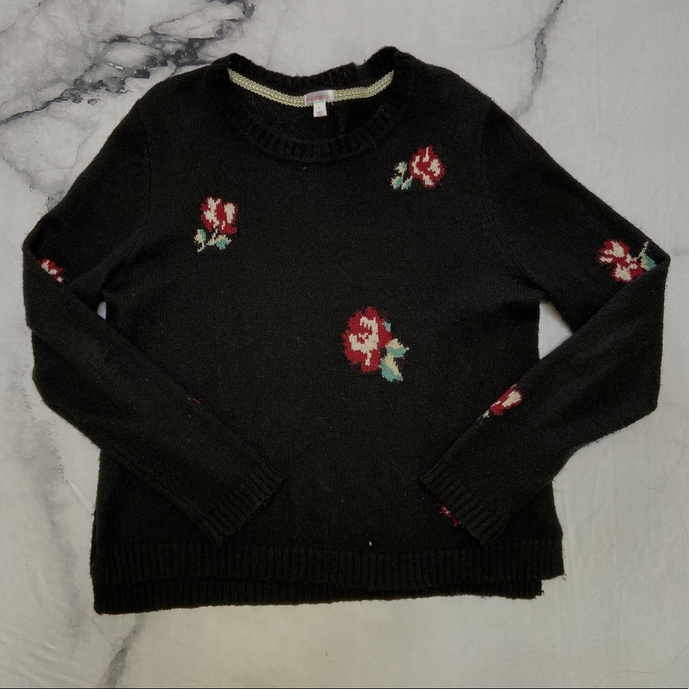 Rose Patterned Sweater